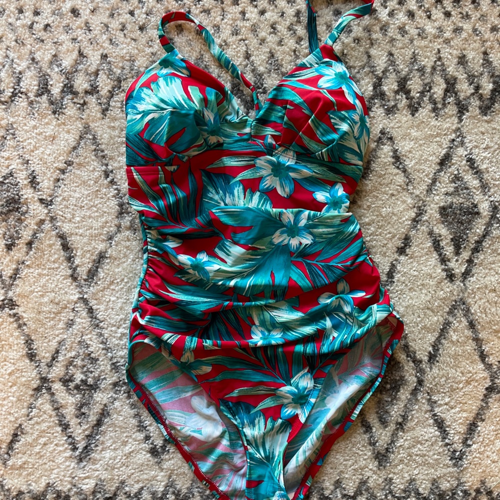 Merona S floral one piece